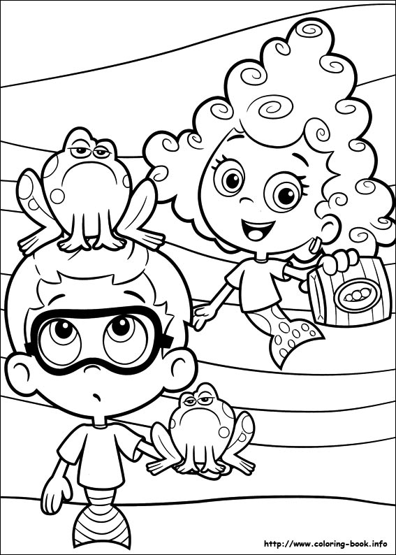 Plansa de colorat cu Bubble Guppies 76 79